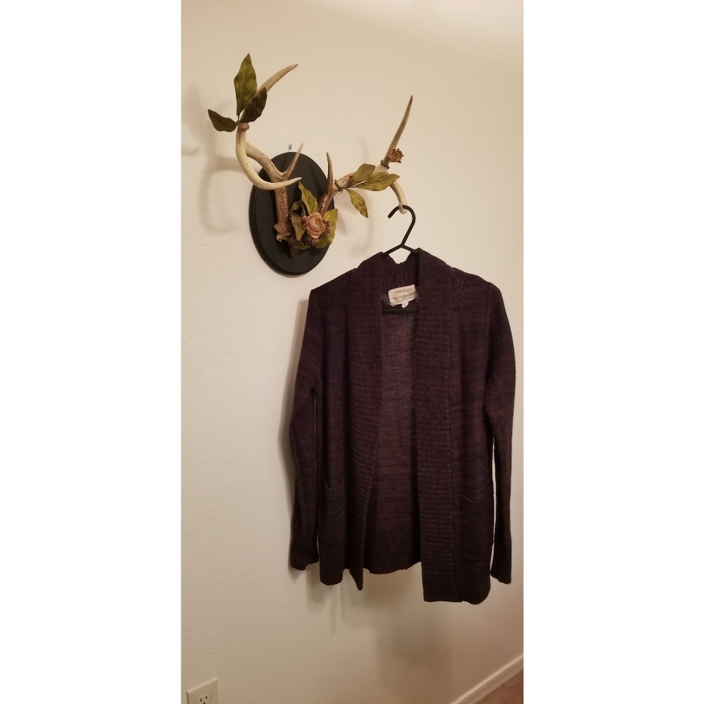 Brown and black heathered cardigan